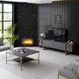 Hanah Home Mueble para TV Gold Line Antracita y Dorado